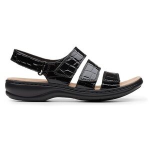 Clarks Black Comfort Sandals with Adjustable Straps